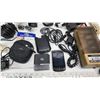 Image 3 : Huge lot of assorted cables, tv antenna, telephone cords, etc. & Blackberry Torch with accessories