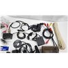 Image 5 : Huge lot of assorted cables, tv antenna, telephone cords, etc. & Blackberry Torch with accessories