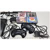 Image 2 : Sega Genesis console, gaming set - 2 controllers, power and TV adapter. Plus 10 assorted games