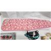 Image 4 : Vintage childrens Ironing board, with cover and kids iron & assorted toys - Rubber band gun, jax, et