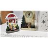 Image 2 : Assorted Christmas candle holder figurines and bear clock