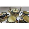 Image 2 : Tea Set with 5 Teacups, 4 Saucers, Teapot, Sugar Bowl, Creamer Ccup, and Misc. Glassware