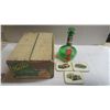 Image 1 : Orange Crate, Captains Table Whiskey Bottle and Vintage Automobile Coasters