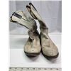 Image 1 : White Cowboy Boots; Worn, Size Unknown 12" Heel to Toe