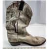 Image 2 : White Cowboy Boots; Worn, Size Unknown 12" Heel to Toe