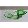 Image 1 : 2 Green Glass Bowls