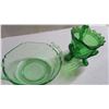 Image 2 : 2 Green Glass Bowls