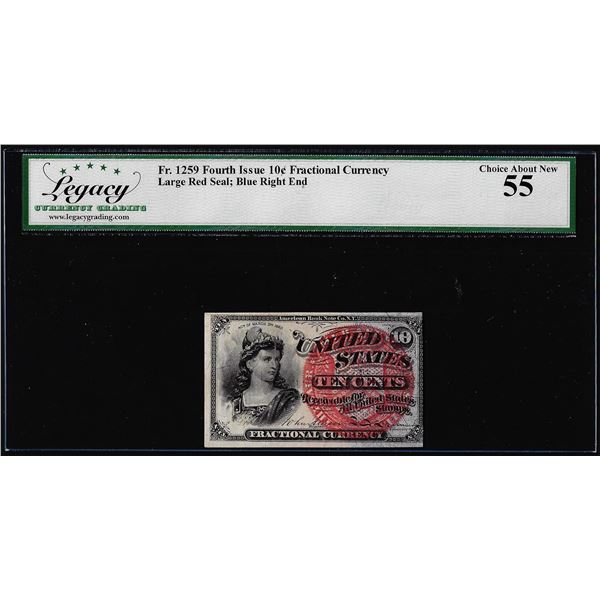 1863 Fourth Issue 10 Cents Fractional Currency Note Fr.1259 Legacy Choice About New 55