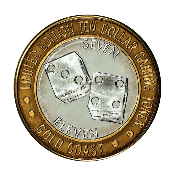 .999 Fine Silver Gold Coast Las Vegas, Nevada $10 Casino Limited Edition Gaming Token