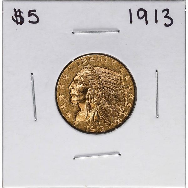 1913 $5 Indian Head Half Eagle Gold Coin