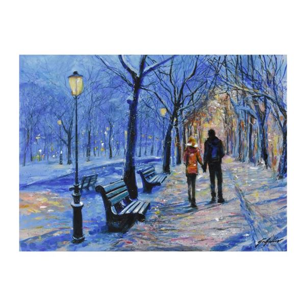 Vadik Suljakov "Winter Walk" Limited Edition Giclee On Canvas
