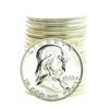 Image 1 : Roll of (20) Brilliant Uncirculated 1963 Franklin Half Dollar Coins