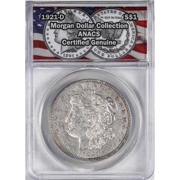1921-D $1 Morgan Silver Dollar Coin ANACS Genuine