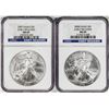 Image 2 : Lot of 2007-2008 $1 American Silver Eagle Coins NGC MS69 Early Releases