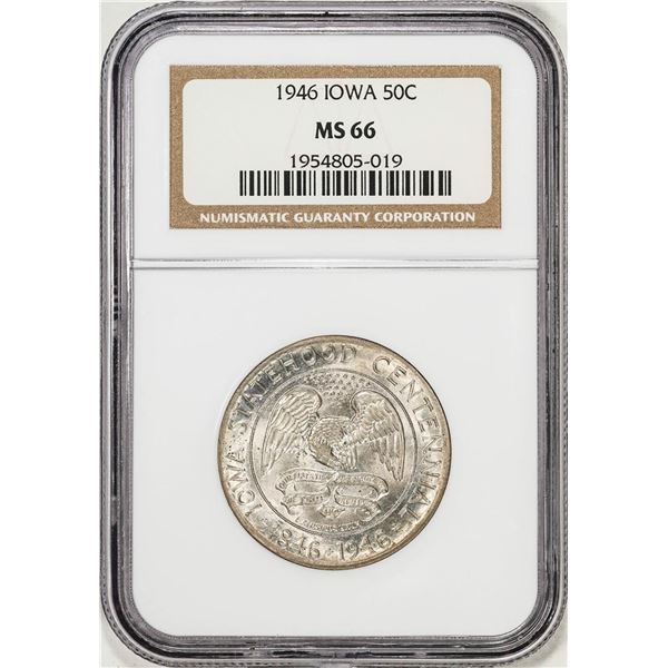 1946 Iowa Centennial Commemorative Half Dollar Coin NGC MS66