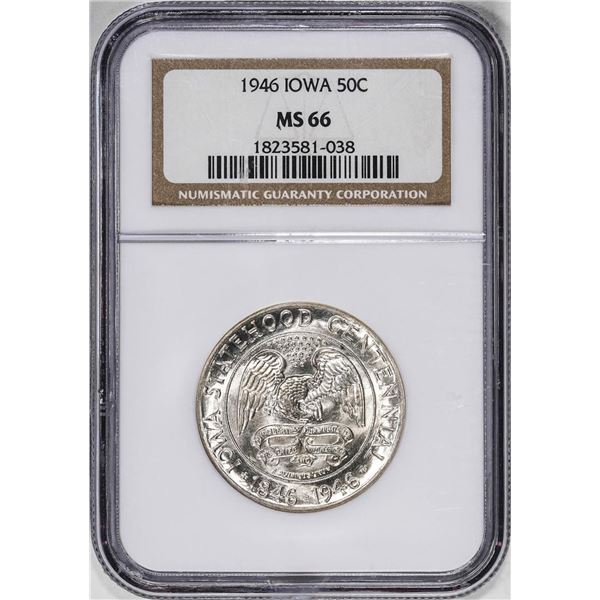 1946 Iowa Commemorative Half Dollar Coin NGC MS66