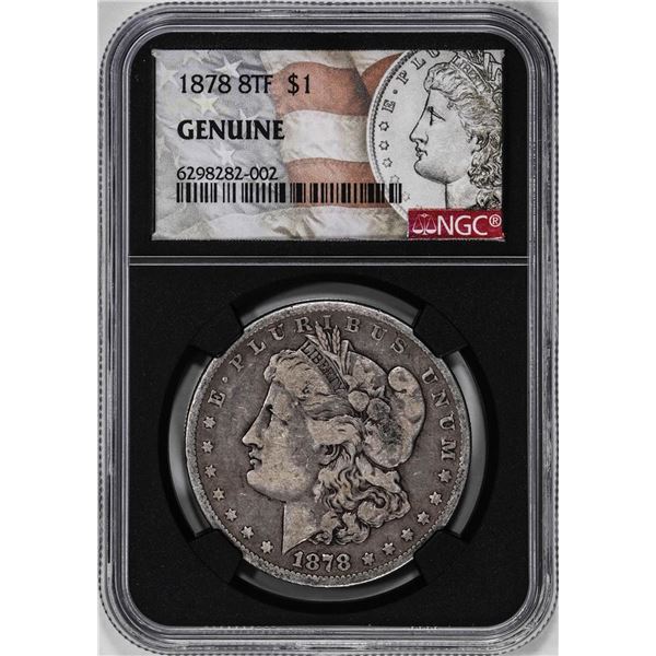 1878 8TF $1 Morgan Silver Dollar Coin NGC Genuine