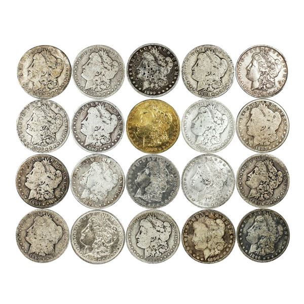 Lot of (20) Pre-1921 $1 Morgan Silver Dollar Coins Culls