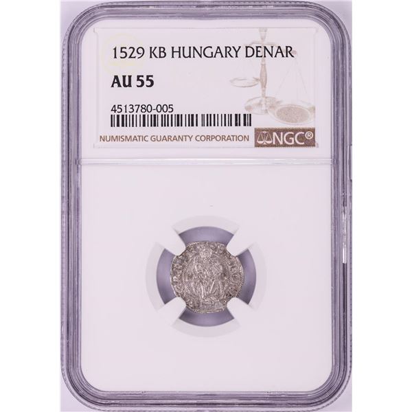 1529 KB Hungary Denar 'Madonna and Child' Coin NGC AU55