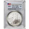 Image 1 : 2010 $1 American Silver Eagle Coin PCGS MS70 25th Year of Issue