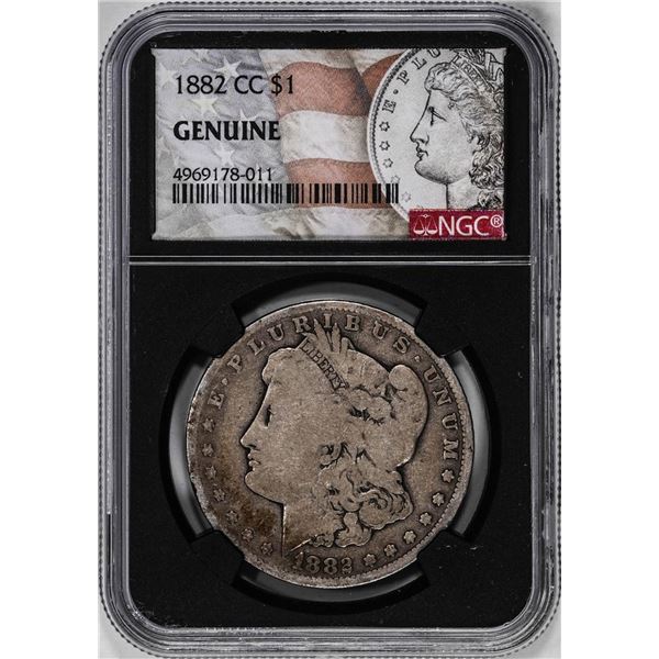 1882-CC $1 Morgan Silver Dollar Coin NGC Genuine