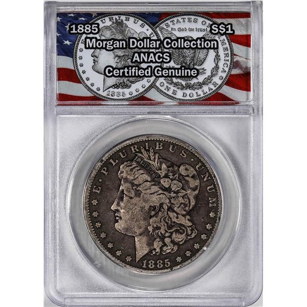 1885 $1 Morgan Silver Dollar Coin ANACS Genuine