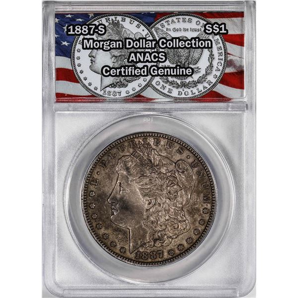 1887-S $1 Morgan Silver Dollar Coin ANACS Genuine