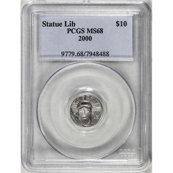 2000 $10 American Platinum Eagle Coin PCGS MS68