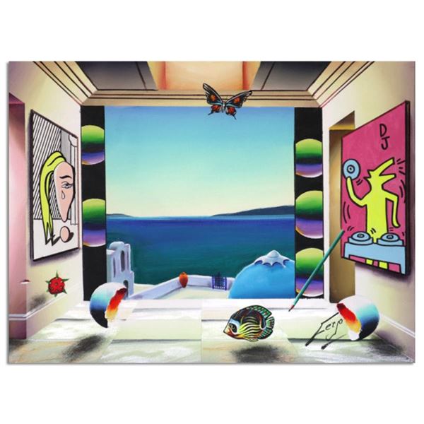 Ferjo "Let the Music Play" Original Oil Painting on Canvas