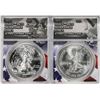 Image 2 : Lot of 2021 Type 1 & Type 2 $1 American Silver Eagle Coins ANACS MS70 First Strike