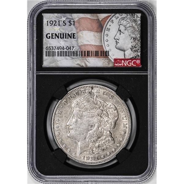 1921-S $1 Morgan Silver Dollar Coin NGC Genuine
