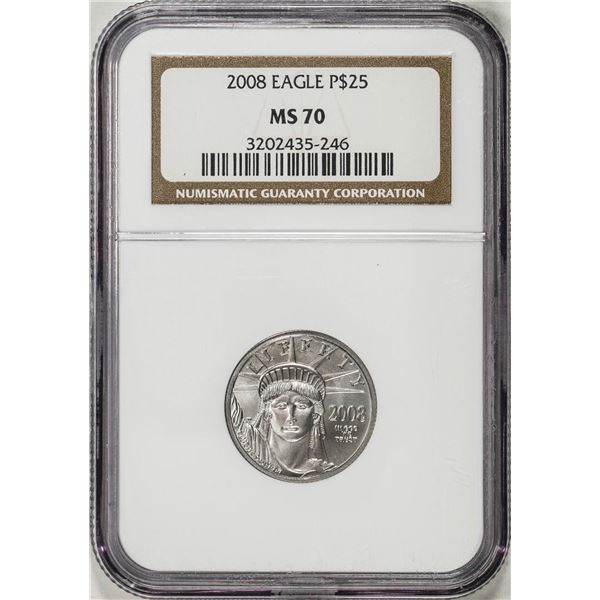 2008 $25 Platinum American Eagle Coin NGC MS70