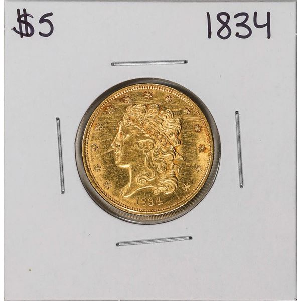 1834 $5 Classic Head Half Eagle Gold Coin