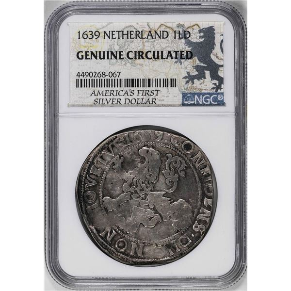 1639 Netherland Dutch Lion Daalder Silver Coin NGC Genuine Circulated