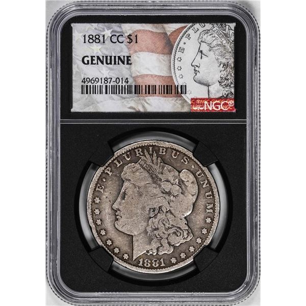 1881-CC $1 Morgan Silver Dollar Coin NGC Genuine