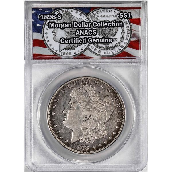 1898-S $1 Morgan Silver Dollar Coin ANACS Genuine