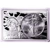 Image 1 : 1993 $1 American Silver Eagle Coin & 2oz Silver Bar Set