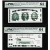 Image 1 : Set of Giori Test Note Washington & Lincoln Memorial PMG Choice Uncirculated 64