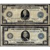 Image 1 : Lot of 1914 $10 & $20 Federal Reserve Notes Chicago