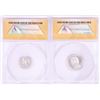 Image 2 : Set of 2014 Proof 1/10 & 1/4 oz Platinum JFK Apollo 11 Anniversary Medals ANACS MS69