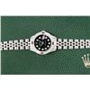 Image 5 : Rolex Ladies Stainless Steel Black Diamond & Ruby Datejust Wristwatch