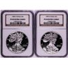 Image 1 : Lot of 1989-1990 $1 Proof American Silver Eagle Coins NGC PF69 Ultra Cameo