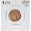 Image 1 : 1870-S $2 1/2 Liberty Head Quarter Eagle Gold Coin