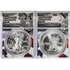 Image 2 : Lot of 2021 Type 1 & Type 2 $1 American Silver Eagle Coins ANACS MS70 First Strike
