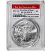 Image 1 : 2021-(S) Type 1 $1 American Silver Eagle Coin PCGS MS70 First Day of Issue Emergency