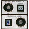 Image 1 : Lot of 1929-S Walking Liberty & 1961 Franklin Half Dollar Coins and Stamp Panels