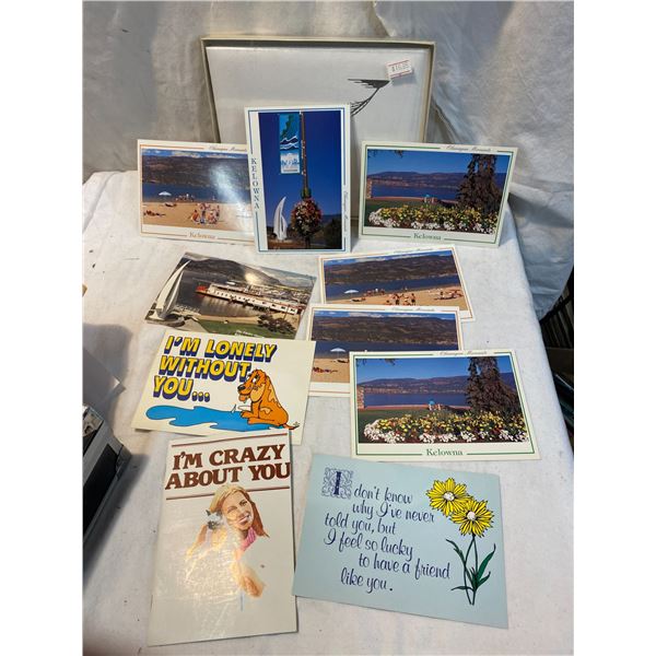 Kelowna post cards and other items