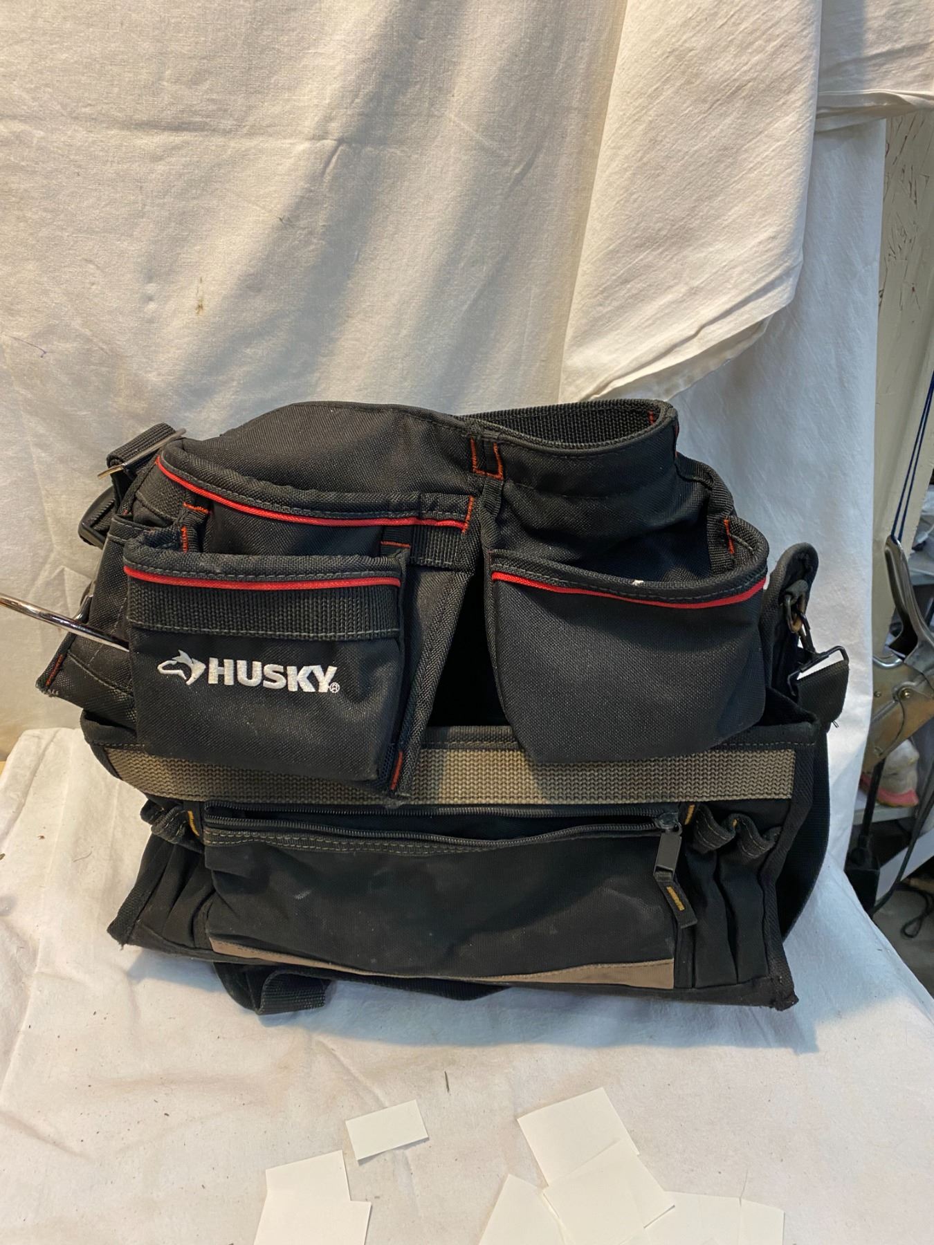 Kuny's tool bag and Husky tool belt