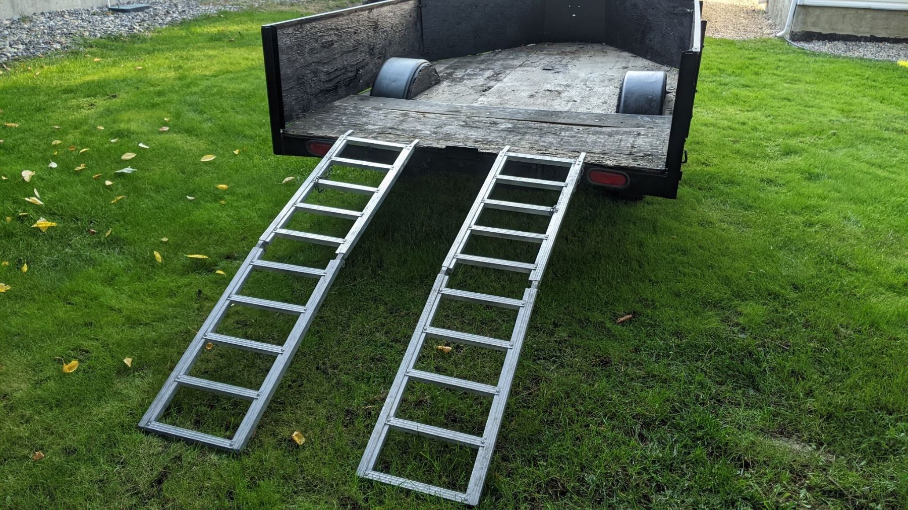 Trailer RAMPS NOT INCLUDED 6ftx10ft 2000 lbs axle a ride on ride off ...
