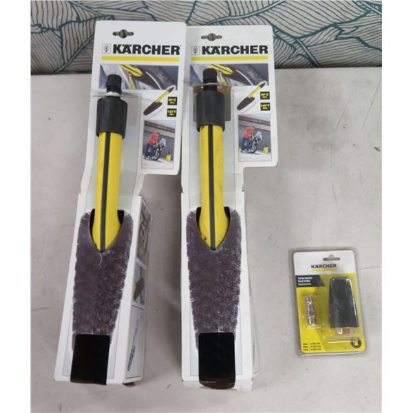 Qty 2 Karcher 2.642-186 Wheel Rim Wash Brushes & Turbo Nozzle New